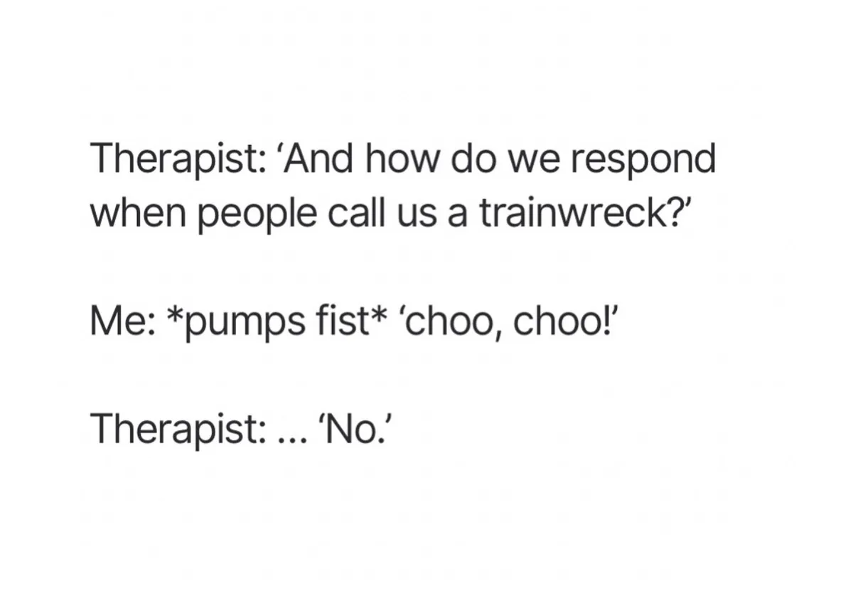All aboard the laughter train!