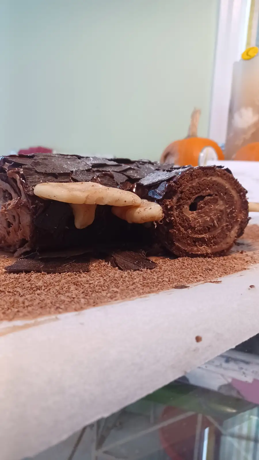 Check Out the Yule Log Cake I Crafted!