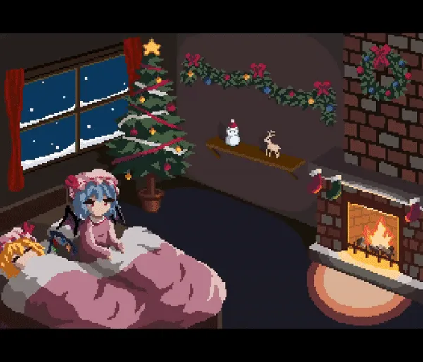 Pixel Art Magic: Touhou Chimas by Akayu