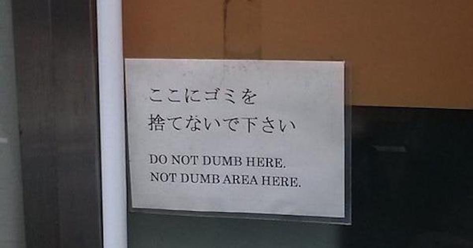 Warning: This is not a dumb area!