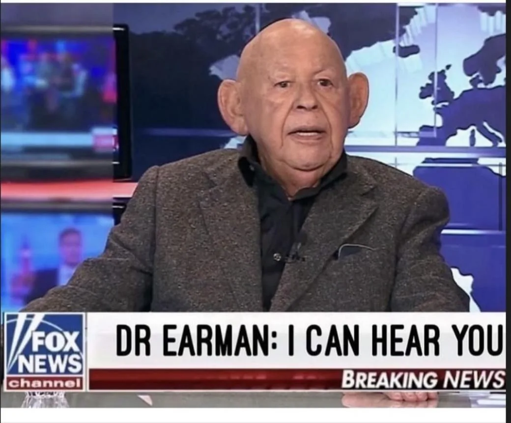 A still image of Dr. Earman, an older bald man with large ears, sitting at a news desk with a Fox News Channel banner. The…