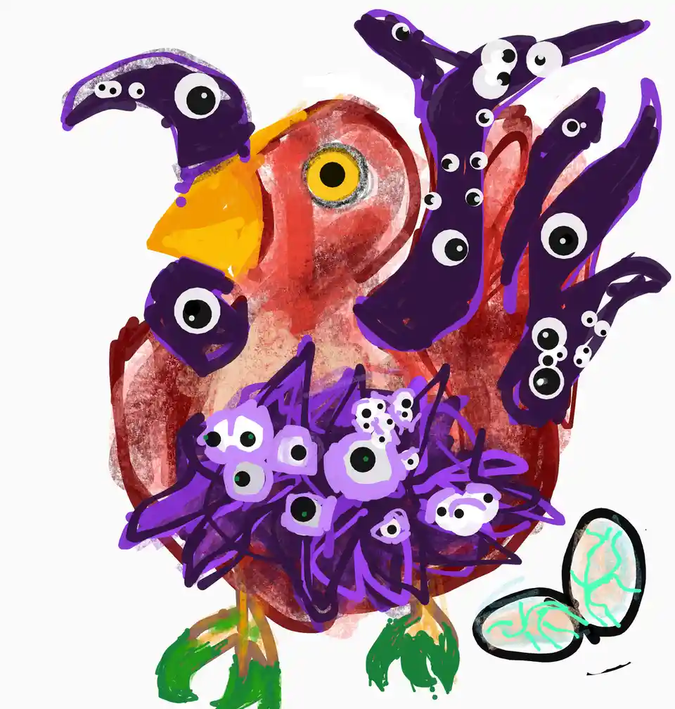 Eldritch Chicken Relaxing in Style