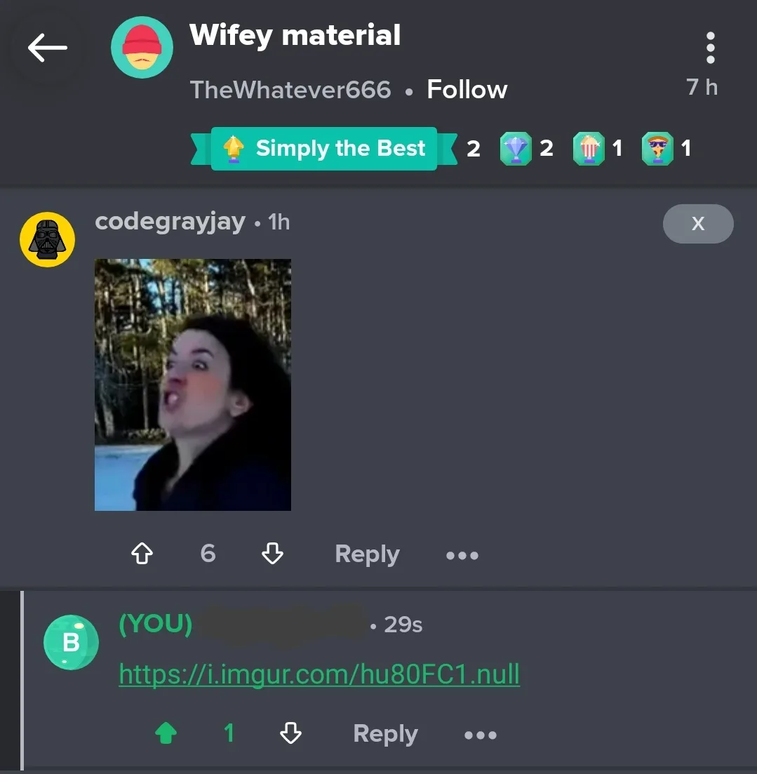A screenshot of a social media comment section shows a user named 'codegrayjay' posted a photo of a woman making a surprised…