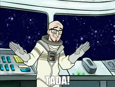 A six-panel animated meme showing a bald, bespectacled astronaut in a white space suit inside a spaceship control room with…