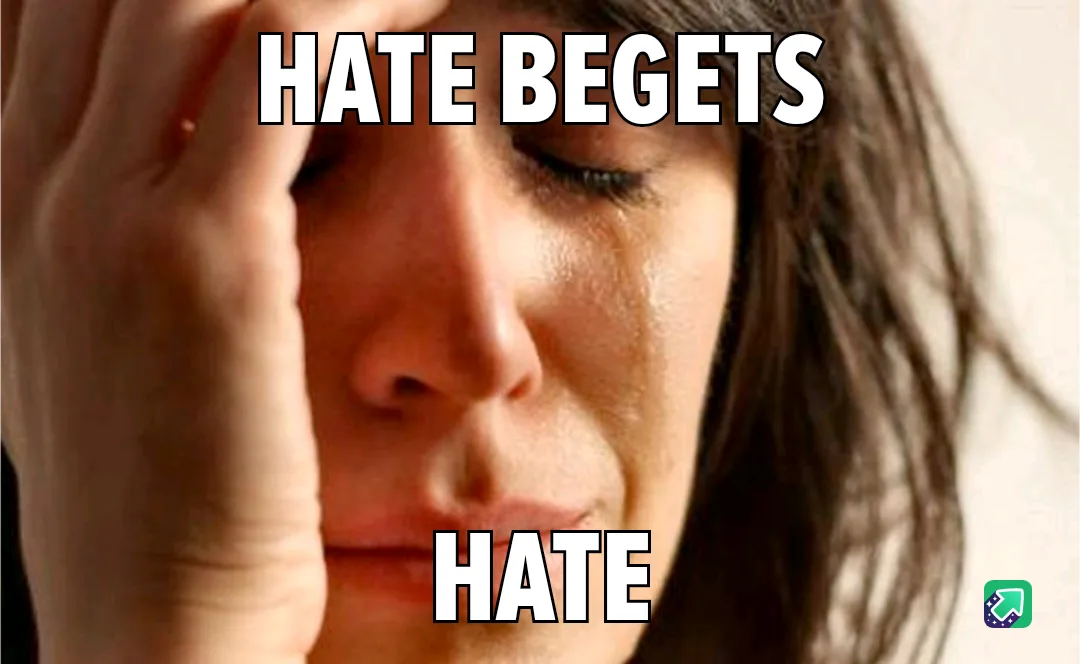 I can't believe hate has triumphed.