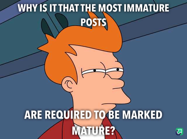 The image shows the animated character Fry from Futurama, looking sideways with a skeptical and slightly annoyed expression…