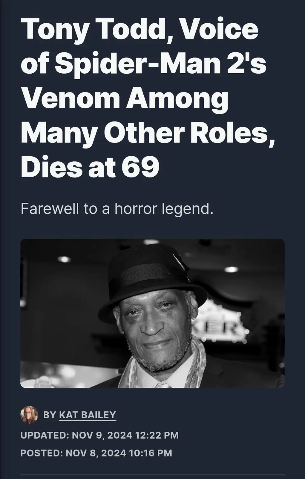 Saying goodbye to another legend.