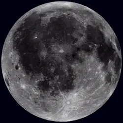 Six images of the moon arranged in two rows, each showing a different phase or angle. The moon appears as a gray sphere with…