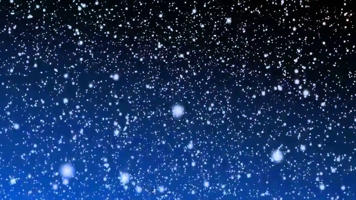 A dark blue sky filled with twinkling white stars, overlaid with the text 'i'm not crying, you're crying'. The image depicts…