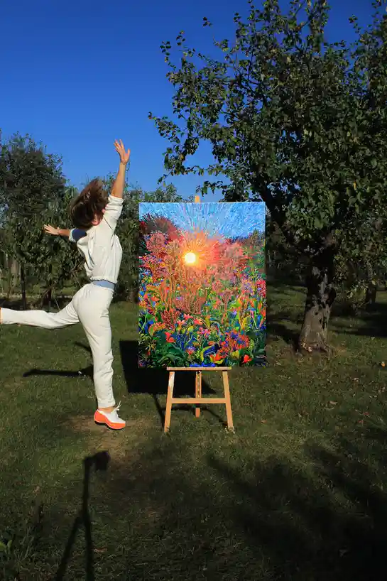 Watercolor Masterpiece - A Glimpse into the Summer Garden