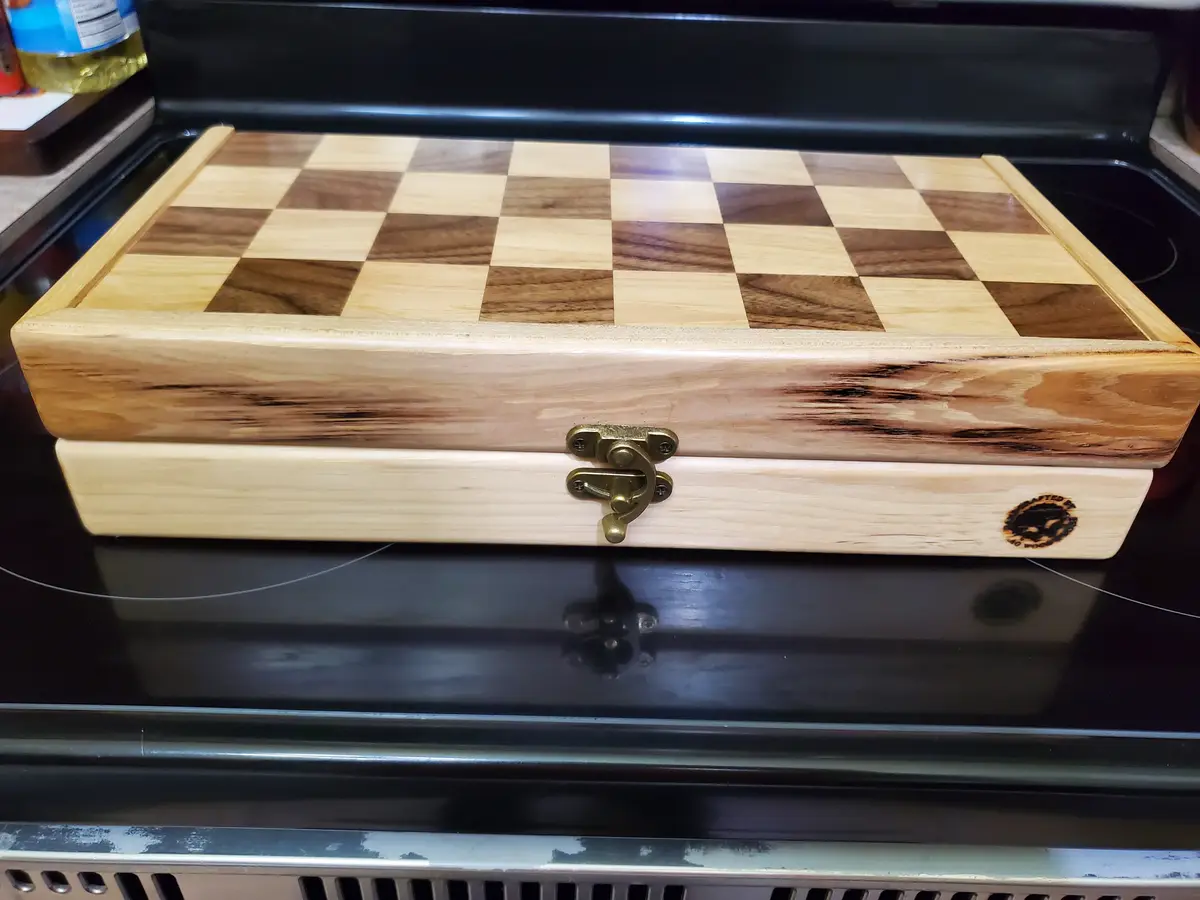 Crafted a New Chessboard: Walnut and Hickory Elegance