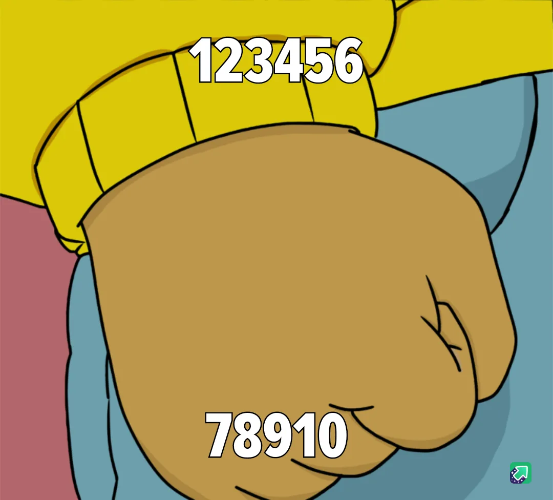 A close-up cartoon image of a clenched fist, likely from the animated series 'The Simpsons', with the numbers '123456'…
