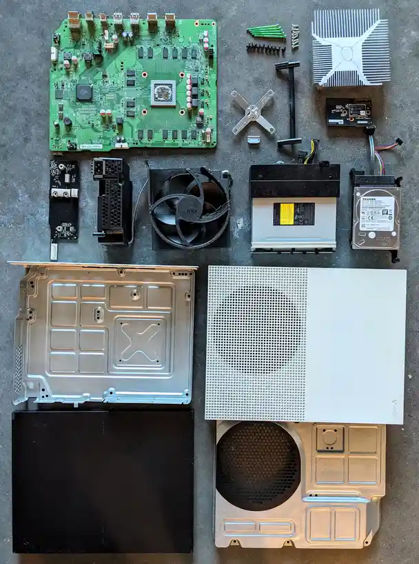 An Xbox One S in Pieces