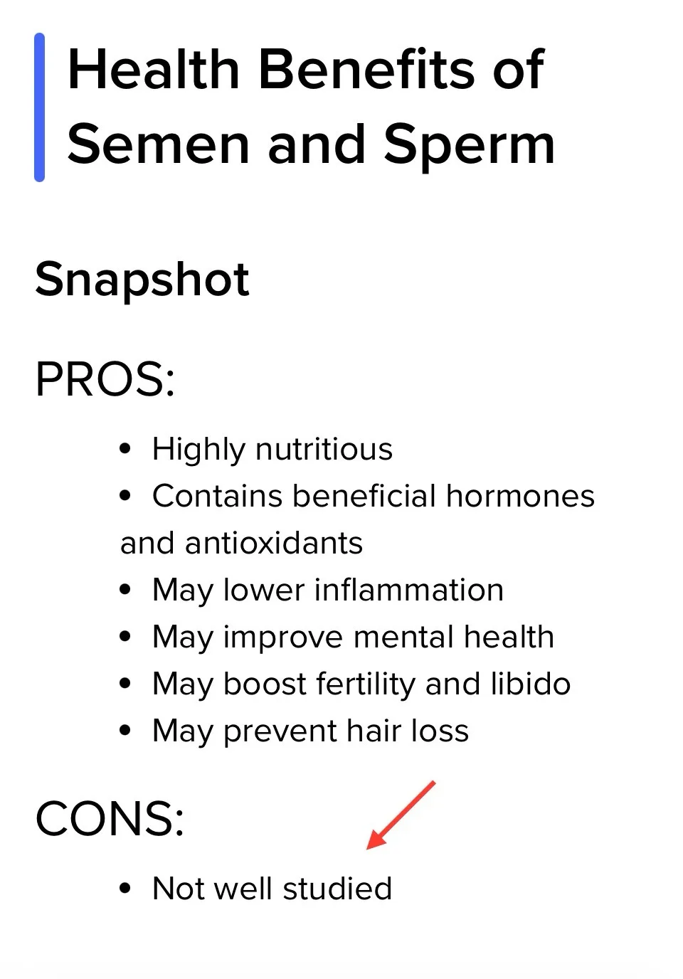 A slide titled 'Health Benefits of Semen and Sperm' lists pros like being nutritious and improving mental health, then…
