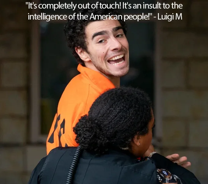 A man in an orange jumpsuit is seen from behind, smiling broadly and looking over his shoulder at the camera. In front of…