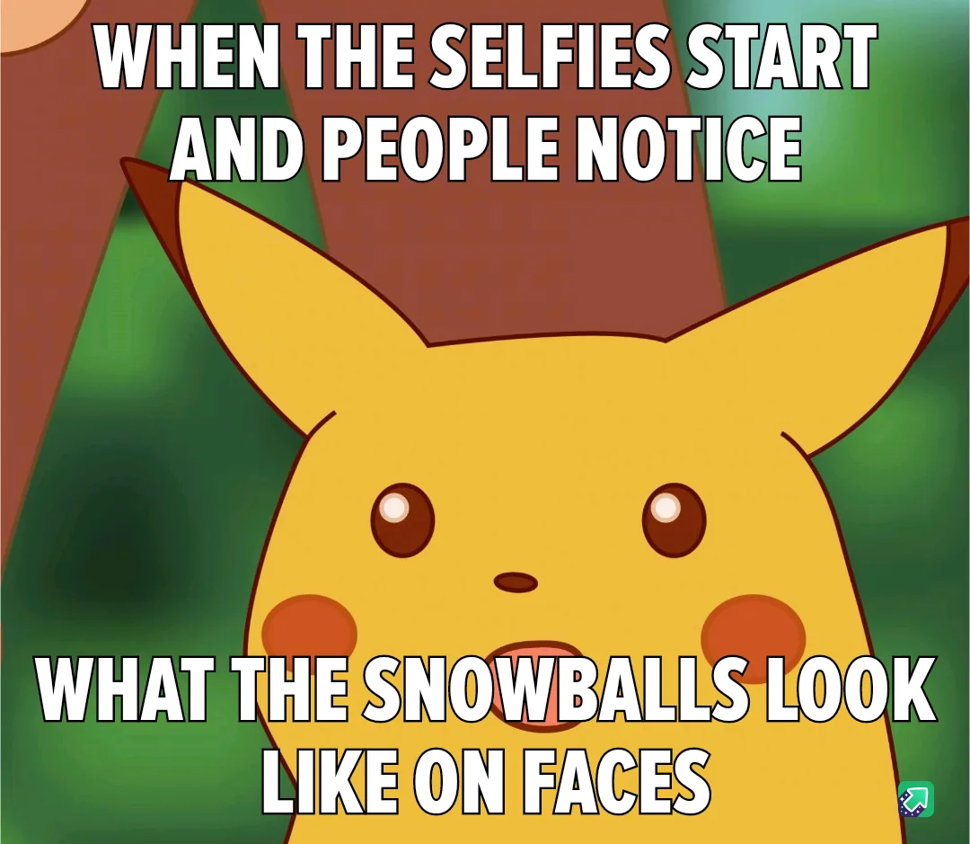 The image shows Pikachu, a yellow cartoon Pokémon with red cheeks and pointed ears, looking surprised with wide eyes and an…
