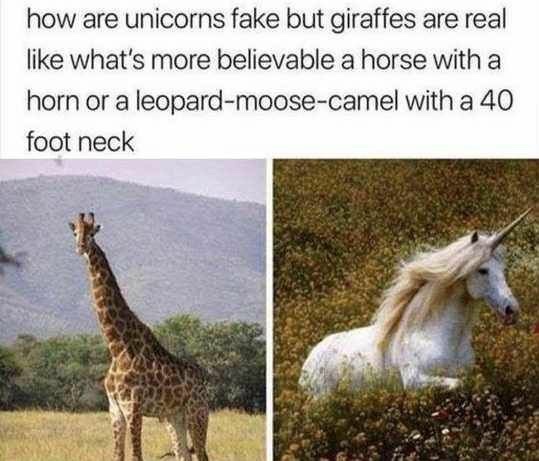 The image is split into two panels: the left shows a real giraffe standing in a savanna with hills in the background, and…