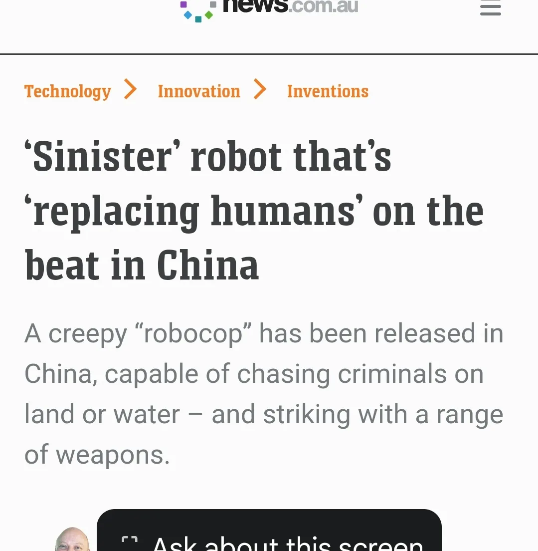 A screenshot of a news article from news.com.au under the 'Technology > Innovation > Inventions' section, with the headline…