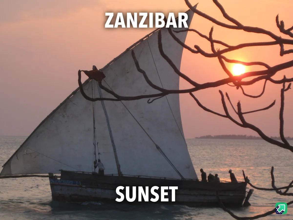 Stunning Dhow at Sunset in Zanzibar