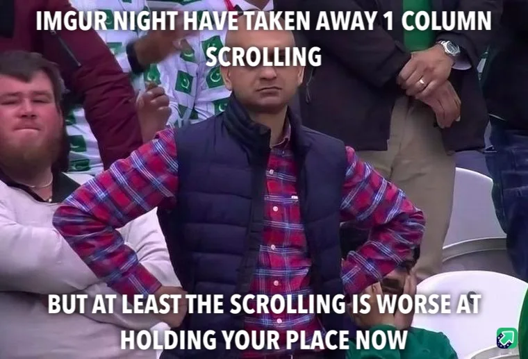 A man with a bald head and a red plaid shirt under a black vest stands with his hands on his hips, looking annoyed. The text…