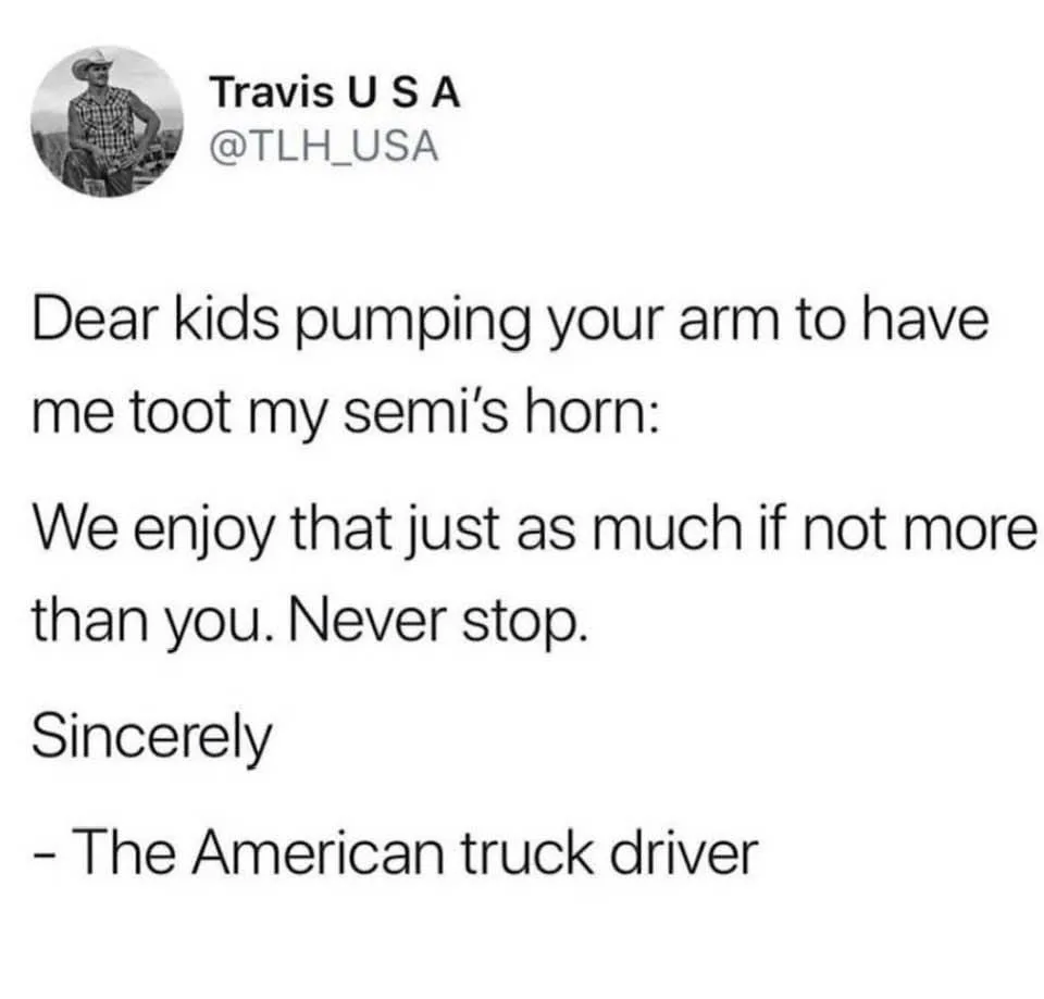 A screenshot of a tweet from user Travis U S A (@TLH_USA) featuring a black-and-white profile picture of a man in a cowboy…