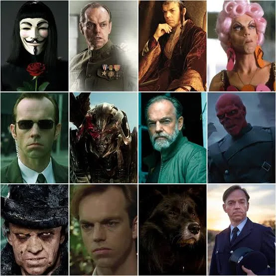 A 3x4 grid of 12 different characters from movies and TV, including a masked figure with a rose, a man in uniform, a man in…