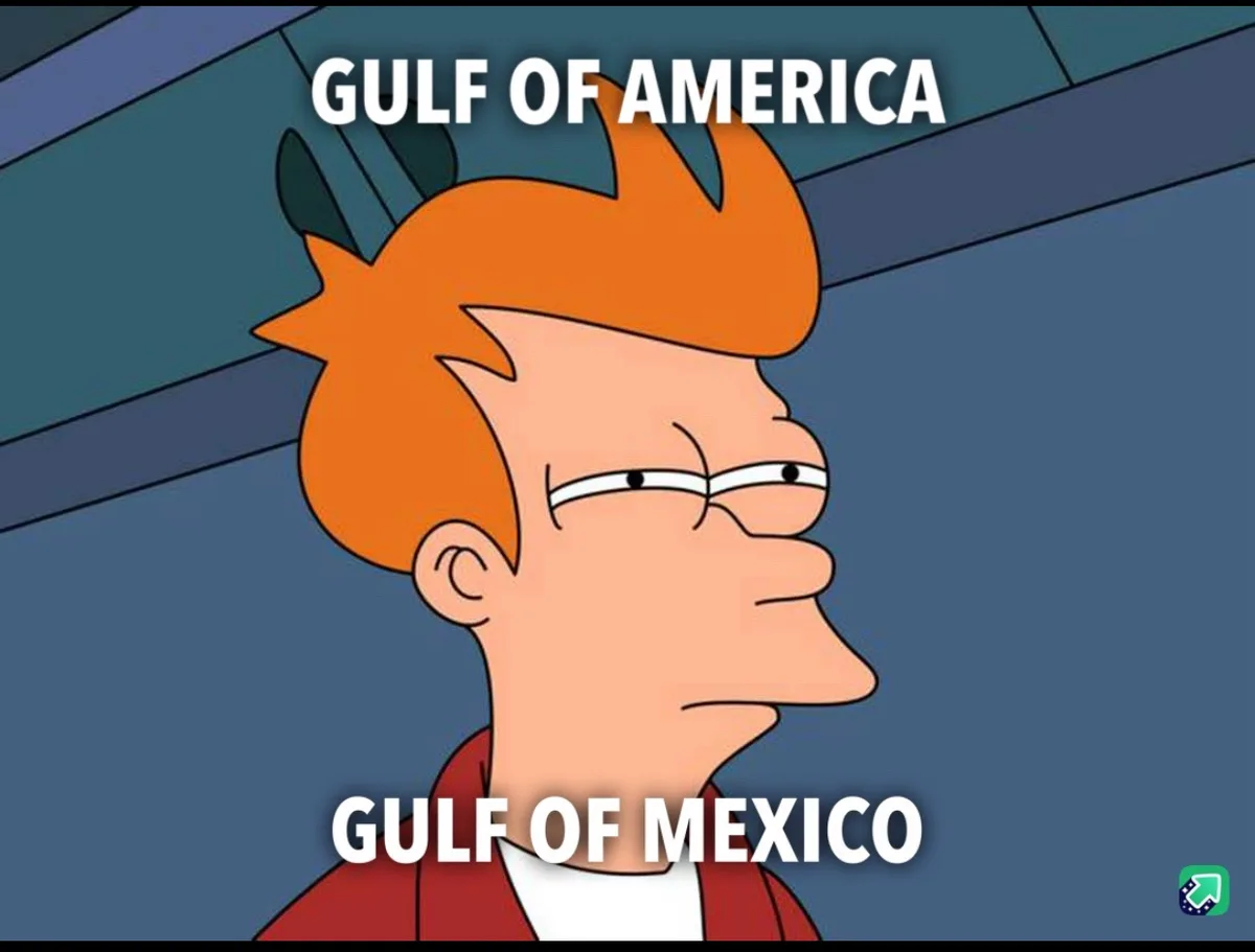 The image shows a side profile of the animated character Fry from Futurama, looking slightly annoyed or unimpressed. White…
