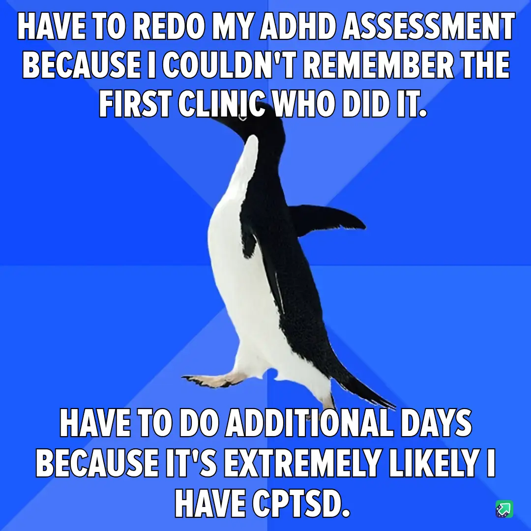 A black-and-white penguin stands upright against a blue background with diagonal light rays. White bold text is split into…