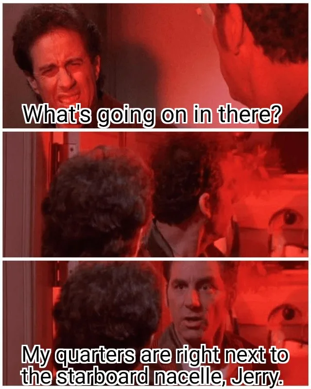 A three-panel meme from the movie 'The Naked Gun' shows a man with a confused, angry expression asking 'What's going on in…