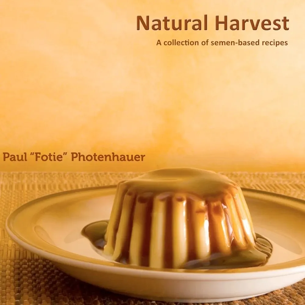 A professionally styled food photograph shows a caramel-flavored flan or pudding in a fluted mold on a white plate, set…