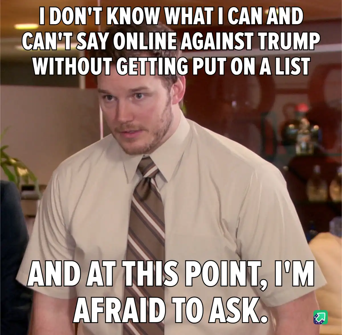 A man in a beige shirt and striped tie looks confused and overwhelmed, with white text overlaid that reads: 'I DON'T KNOW…