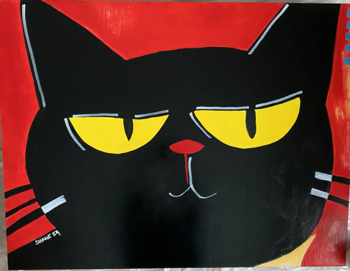 Cat Art: How's it going, friend?