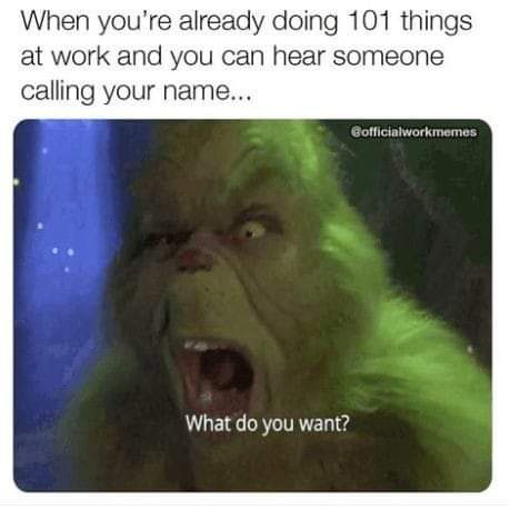 A close-up image of the green, furry Grinch with a furious, screaming expression, his mouth wide open. The text overlay…