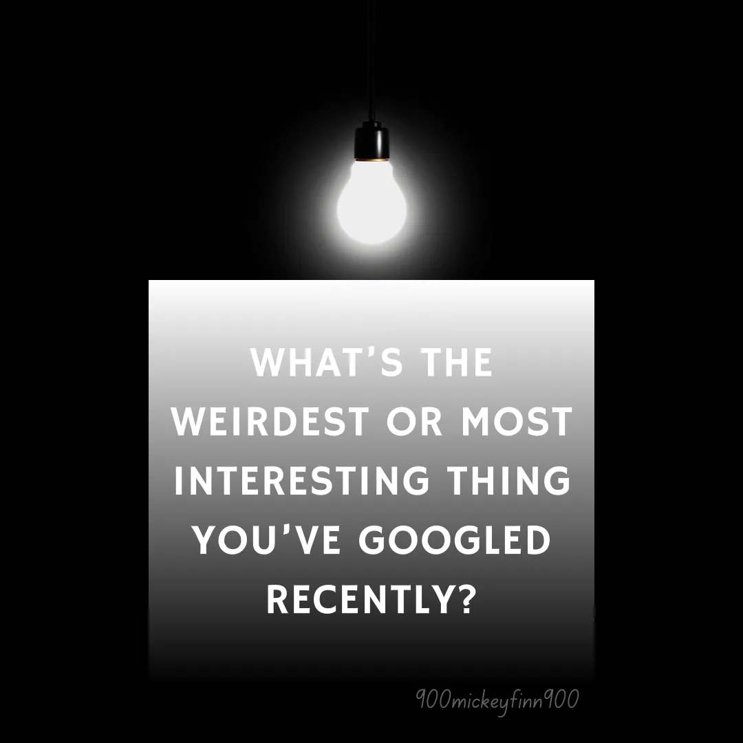 A single glowing lightbulb hangs from a black cord against a black background, above a gray gradient box containing the text…