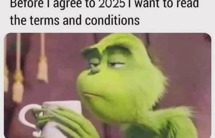 A green, furry cartoon character with a skeptical, weary expression holds a white teacup. The text overlaid at the top…