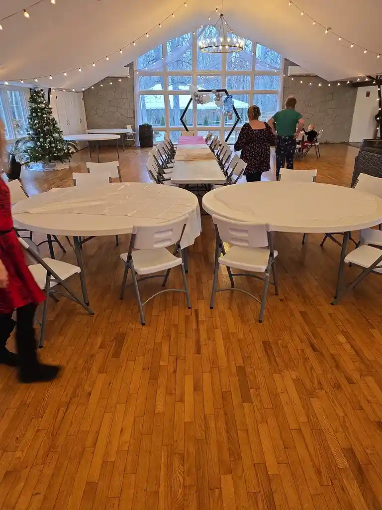 We Took Charge of Setting Up the Tables!