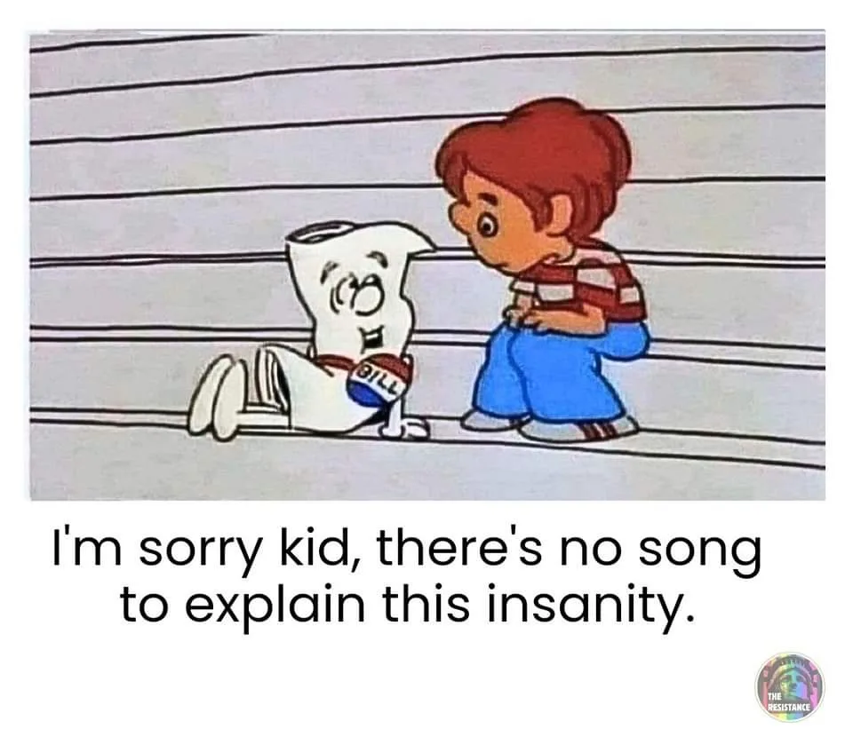 A cartoon boy with red hair and a striped shirt kneels beside a white, anthropomorphic tooth character wearing a red, white…