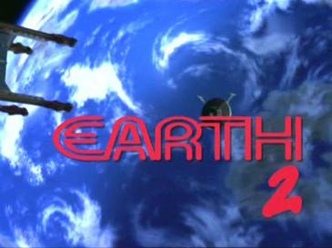 A space scene showing a blue planet with swirling clouds, a spaceship on the left, and a small green alien-like figure…